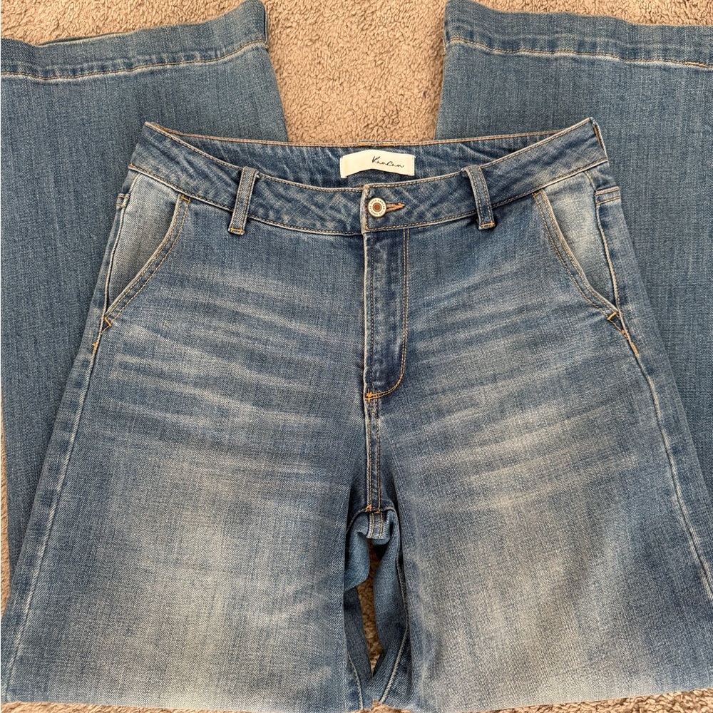 Kancan Wide Leg Flare Jean